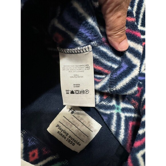 Columbia Polar Fleece Jacket Girls XL Full Zip Aztec Geometric Unique Pattern - Picture 8 of 9